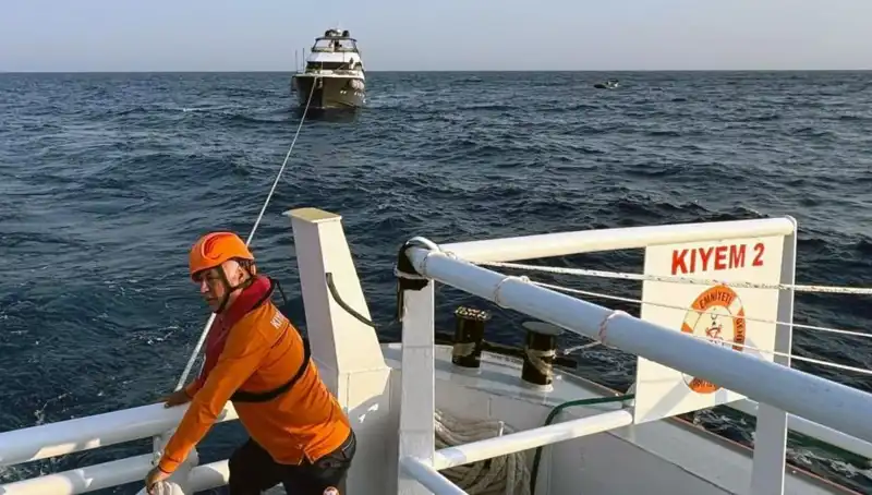 Marmaris Açıklarında Sürüklenen Tekne Dramı: Kısa Sürede Kurtarıldı